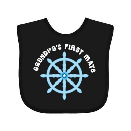 

Inktastic Grandpas First Mate Sailing Nautical Boys Gift Baby Boy Bib