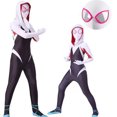 thumbnail image 3 of Disfraz Premium Traje de Spider Girls para niños Slim Fit estilo 3D con máscara Ropa de fiesta Kuymtek Negro*gwen 5 -6 años para Niña, 3 of 7