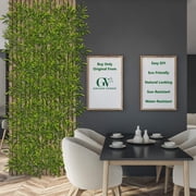 Bamboo Tree Branches 23” Long Stems Artificial Plants Faux Greenery Green Silk Leaves DIY Privacy Decoration Home Decor, 6pcs Bundle