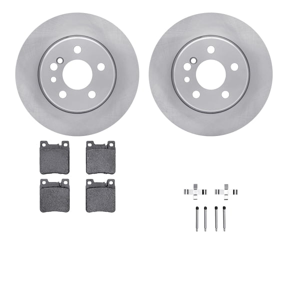 Dynamic Friction Company Rear Brake Rotors with 5000 Advanced Brake Pads includes Hardware 6512-63254