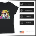 thumbnail image 4 of Tee Hunt Dean Russo Serious Bulldog T-Shirt Dog Best Friend Pet Paw Women's T-Shirt Tee, Black, XX-Large, 4 of 5