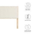 thumbnail image 6 of Headboard, Queen Size, Natural Beige, Vegan Leather, Bedroom, Modern Contemporary HB36764, 6 of 8