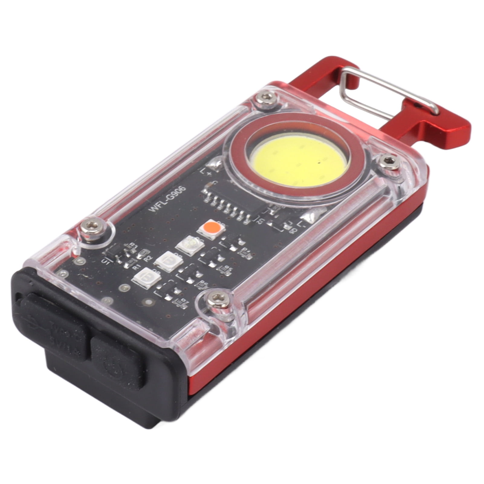 VINGVO Lampe porte-clés COB Porte-clés rechargeable Ouvre-bouteille
