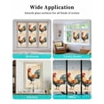 thumbnail image 6 of Window Privacy Film Farmhouse Rooster Stained Glass Window Film Decorative Sun Block Window Cover Vintage Country Animals Print Window Clings Static Adhesive Sticker for Bathroom 35.4"x78.7", 6 of 7