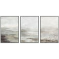 thumbnail image 3 of PixonSign Framed Wall Art Set Pastel Watercolor Brown Sky Landscape Nature Wilderness Scenic Modern Art Decorative Minimal Relax/Calm for Living Room, Bedroom, Office - 16"x24"x3 White, 3 of 4