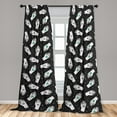 thumbnail image 4 of Ambesonne Abstract Modern Curtains, Mystical Astral Art, Pair of 28"x95", Mauve Sea Green and Dark Grey, 4 of 5