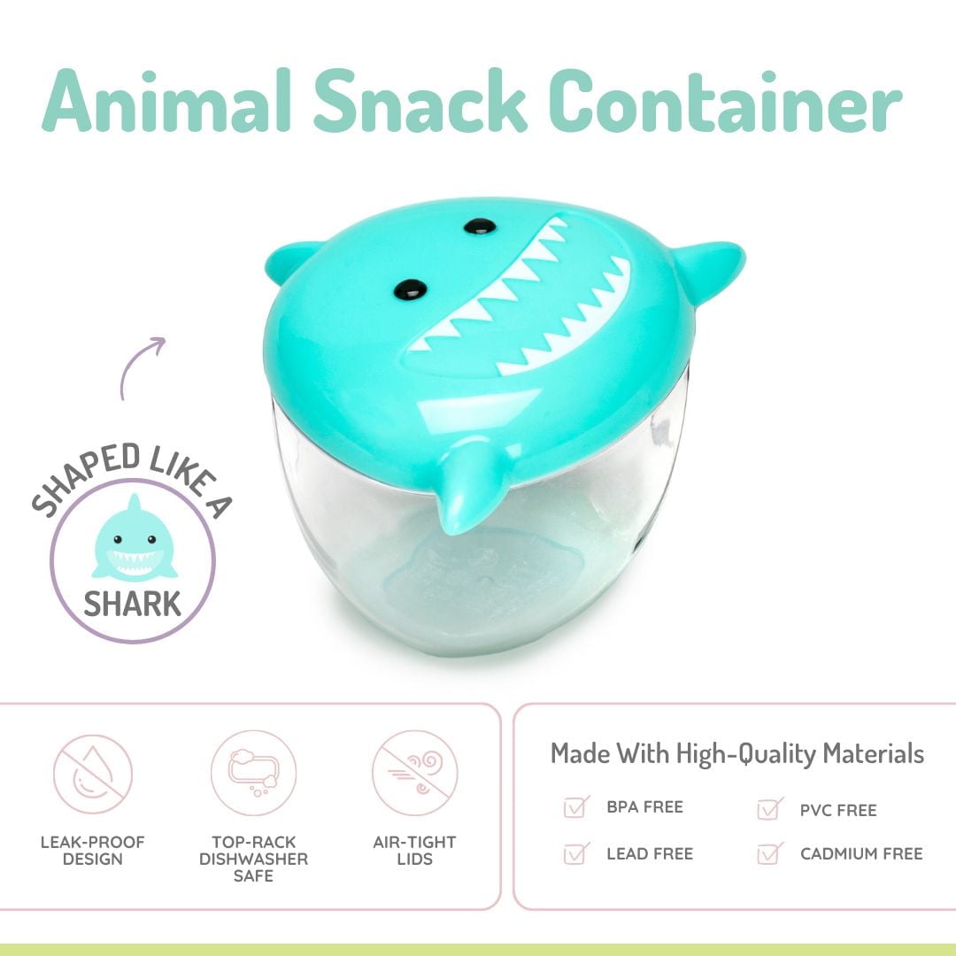 Melii Shark Snack Container for Toddlers and Kids