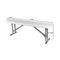 thumbnail image 2 of Folding Bench 4 Foot Plastic White Resin Lightweight Indoor Outdoor by Ontario Furniture, 4-Pack, 2 of 6