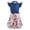 Pink, variant on YEAHDOR Kids Girls Denim Dress Toddlers Summer Casual Floral Print A-line Skirt Black 14