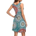 thumbnail image 4 of OutfitShow Women Summer Casual V-Neck Tank Dress Beach Cover Up with Side Pockets, 4 of 5