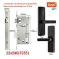 thumbnail image 2 of Door Lock, Tuya Electronic Smart Door Lock With Biometric Finrprint / Smart Card / Password / Key Unlock/ USB Emerncy Char ,Easy to Install, 2 of 7