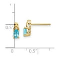 thumbnail image 4 of Primal Gold 14 Karat Yellow Gold Diamond and Blue Topaz Earrings, 4 of 4