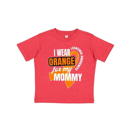 

Inktastic I Wear Orange for My Mommy Leukemia Awareness Gift Toddler Boy or Toddler Girl T-Shirt