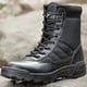 thumbnail image 1 of Botas militares tácticas de cuero transpirable negro para hombre, botines de combate de malla informales del desierto, 1 of 5