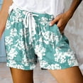 thumbnail image 2 of Shorts for Women Summer Drawstring Elastic Waist Lightweight Trendy Casual Shorts with Pockets S-2XL, 2 of 4