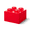 Red, variant on Room Copenhagen LEGO Stackable Plastic 4 Knob 5.7L Storage Box with Top Lid, Translucent Blue