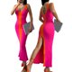 thumbnail image 4 of Txlixc Vestido largo de punto femenino bodycon, vestido midi de cuello V sin mangas Txlixc moda, 4 of 5