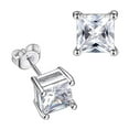 thumbnail image 1 of 1 par de pendientes de zirconia cúbica Pendientes de cristal hipoalergénico para mujeres niñas de 8 mm de diámetro jinwen Pendientes de cristal de circonia, 1 of 8