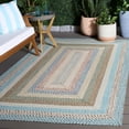thumbnail image 4 of SAFAVIEH Braided Kaylee Striped Machine Washable Reversible Area Rug, Beige/Light Blue, 3' x 5', 4 of 18