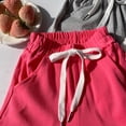 thumbnail image 5 of GiLiling Girls Casual Knit Shorts, Elastic Waist Drawstring Side Pockets Comfy Summer Shorts for Kids Active Wear (Grey, 11-12 Years), 5 of 6
