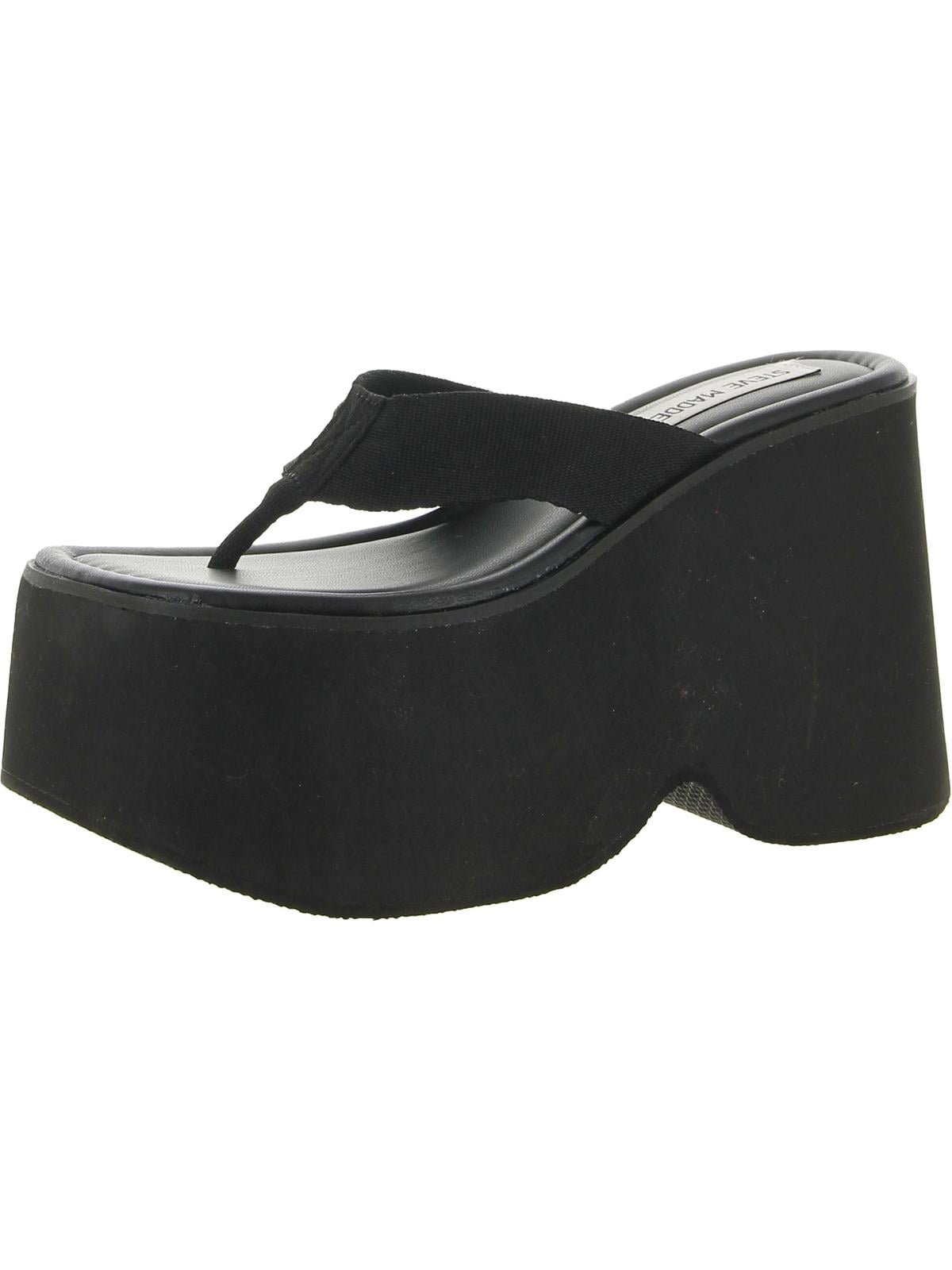 Steve Madden Womens Gwen Flip-Flops Thong Platform Sandals - Walmart.com