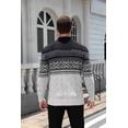 thumbnail image 6 of COOFANDY Mens Quarter Zip Pullover Sweaters Casual Slim Fit Knit Texture Sweater Fair Isle Pattern, 6 of 7
