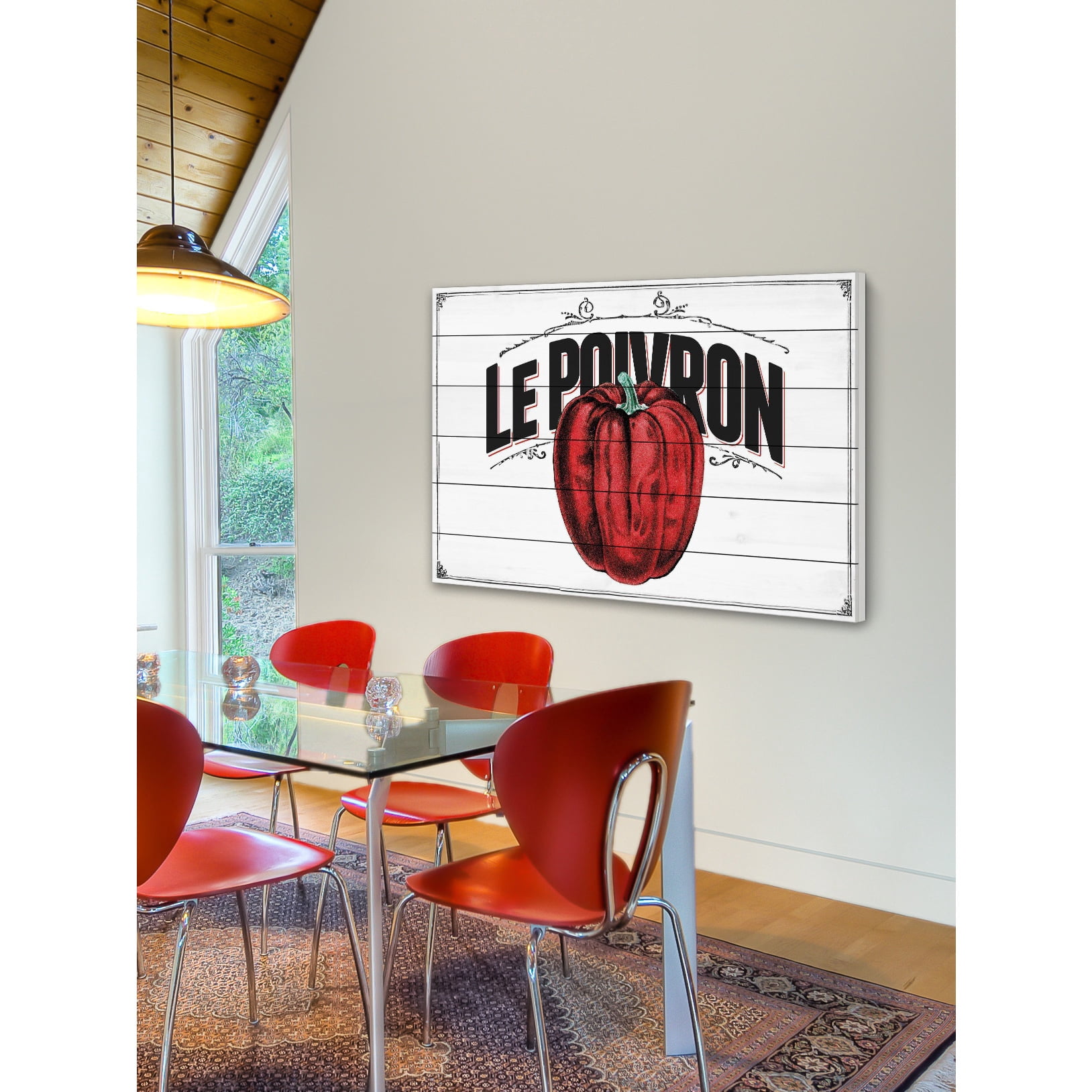 Marmont Hill "French Produce Pepper" Painting Print on White Wood
