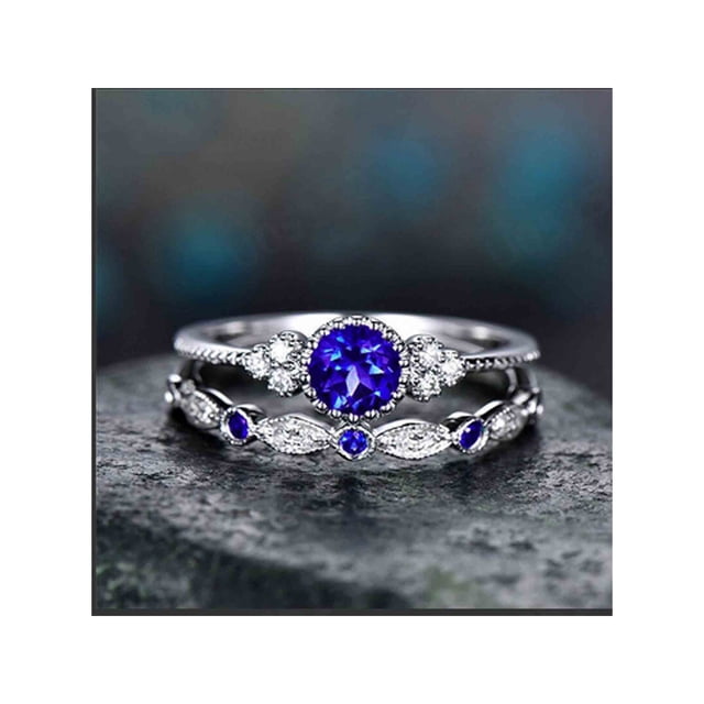 FcBaudy Bague en Diamant en Acier Inoxydable Incrustée de Diamant pour Drainage du Métabolisme Ring Ring Ring