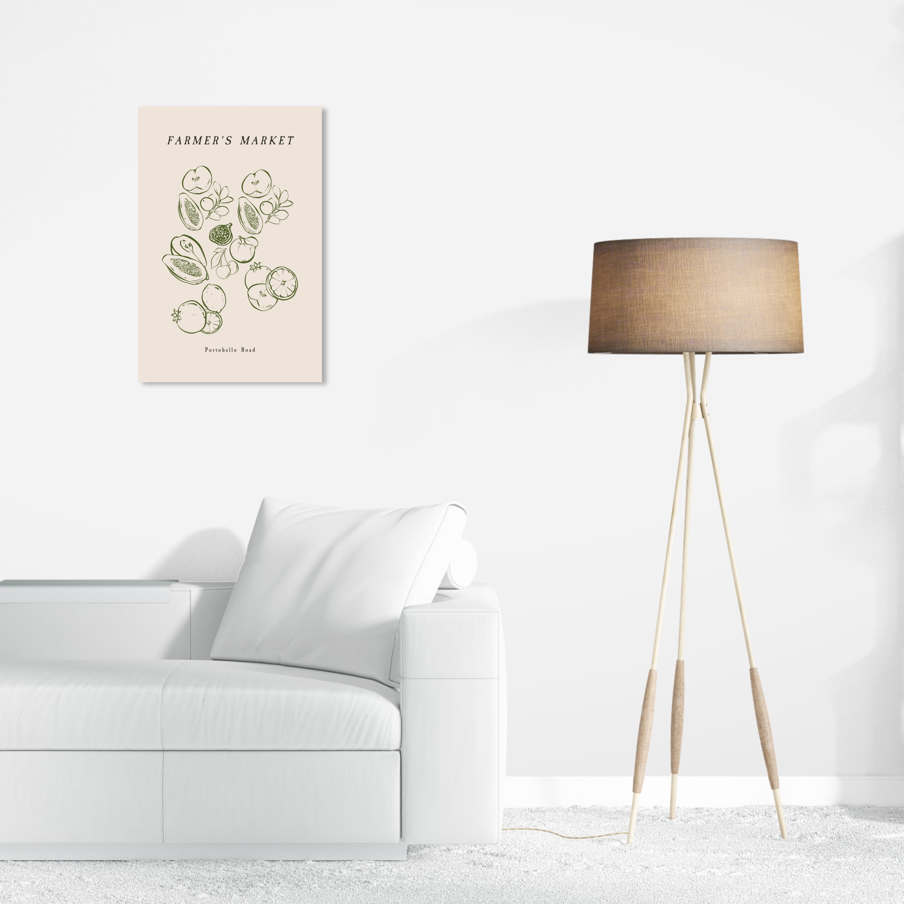 Farmer Market Variety Food and Cuisine Wall Art Print Green 16x24