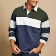 thumbnail image 4 of SDNall Long Sleeve Polo Shirts For Men，Men's Polo Shirts Long Sleeve 2025 Casual Polo T-Shirts Color Block Slim Fit Golf Polo Shirt With Pocket, 4 of 6