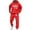 Red, variant on ibiyuan Men's 2 Piece Sweat Suits Set Matching Outfits Casual Hoodies Hoody Sweatshirt Drawstring Pants Long Sets Outfits,Red