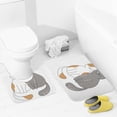 thumbnail image 5 of Couple Of Cute Cats In Love Bathroom Rugs Set 2 Pieces, Bathroom Set - Quick Drying Bath Mat And U-Shaped Toilet Rug, Water Absorbent Bath Carpet For Bedroom Floor Living Room, Machine Washable, 5 of 6