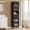 Black, variant on Amlancher 66.4in Tall Narrow Bathroom Storage Cabinet, Linen Tower with Door and Drawers for Small Spaces, Green