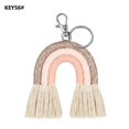 thumbnail image 1 of Porte-clés Arc-en-Ciel Tissé Mignon Boho Fait Main pour École Sac à Main, 1 of 5