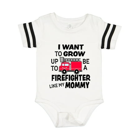 

Inktastic I Want to Grow Up to Be a Firefighter Like My Mommy Gift Baby Boy or Baby Girl Bodysuit