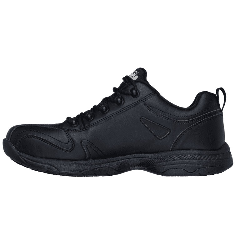 Skechers Work Dighton Men\'s Size 13 Black Leather Sneakers Lace-Up Low Top Shoes s-l400.jpg main image 4