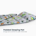 thumbnail image 5 of Toddler Nap Mat with Pillow and Blanket, 100% Cotton Fabric, for Kids Boys Girls in Daycare Kindergarten Preschool, Astro Dinosaur on Gray Grey, 5 of 6