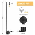 thumbnail image 2 of Modern Floor Lamp Metal Tall Standing Reading Lamp with Marble Base for Living Room, 2 of 7
