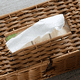 thumbnail image 2 of 2X Caja de pañuelos de imitación de ratán Caja de pañuelos Elegante decoración del hogar Caja de pañuelos de escritorio hecha a mano Caja de almacenamiento de servilletas 21X12cm, 2 of 8