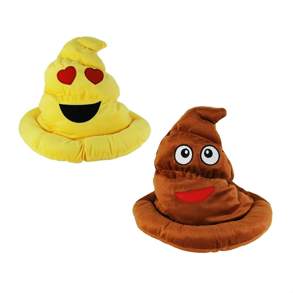Superb Choice Yellow+Brown Emoji Plush Poop Hat Emoticon Poo Icon