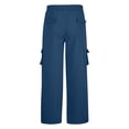 thumbnail image 4 of Aezemi Men Straight Leg Cargo Pants with Multiple Pockets Lightweight Fashion Elastic Waist Pull on Hiking Pants Drawstring Trendy Workout Outdoor Trousers XXL, 4 of 9
