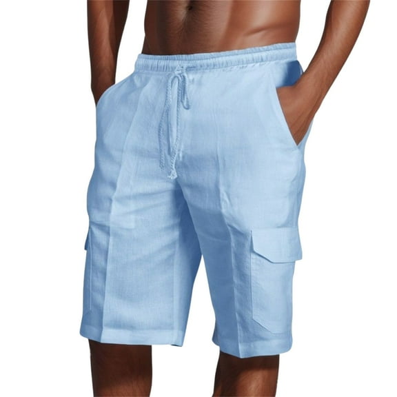 kamemir Men Shorts Cargo Mens Cargo Shorts Cotton Relaxed Fit Camo Cargo Short(Sky Blue,XL)