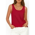 thumbnail image 5 of PRETTYGARDEN Womens Spring Crochet Tops Summer Sleeveless Scoop Neck Boho Sweater Tank Top Cute Beach Vacation Clothes, 5 of 10