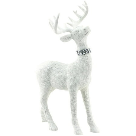 Holiday Time Christmas Decor White Standing Deer Decor