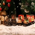 thumbnail image 4 of Grishay Merry Train, Train Snow Globe Christmas Snow Globe Lantern, Lighted Christmas Snow Globe, Mini Snowing Train LED Lantern Decor with Santa, Christmas Tree Train Home Decoration Gift, 4 of 7