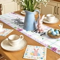 thumbnail image 5 of Easter Rabbits Table Runner 72 Inches Long for Kitchen Dining, Cute Bunny Faisy Leaf Eggs Spring Colorful Plaid Dresser Scarf Farmhouse, Dining Table Decorations for Wedding/Parties, 13 x 72 In, 5 of 8