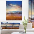 thumbnail image 1 of Cloudy Skies with Vibrant Seashore - Modern Beach Canvas Art Print, 1 of 3