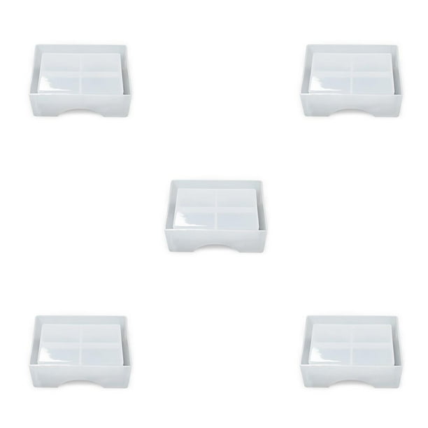 Injueey Moldes para posavasos de taza de café, molde de silicona antiadherente, herramienta para hacer manualidades DIY, decoración del Stampo a scatola quadrata 5Conjunto