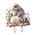 thumbnail image 3 of Easters Rabbits Estaca de Patio de Huevo, Decoración de Césped, Decoración 2D, Letrero de Jardín de Decorativo para Jardinería, Patio Trasero, 3 of 9