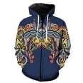thumbnail image 1 of Sudadera con capucha y cremallera estilo nacional retro para hombre, estilo hip hop, informal, genial, para adolescentes, con estampado 3D, manga larga, divertida, unisex, 1 of 6